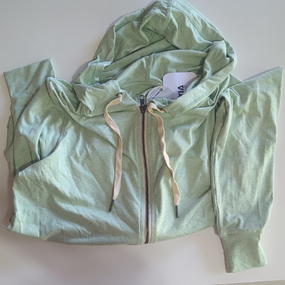 ZYIA NWT Smoke Green Downtime Zip Jacket RC Size XS